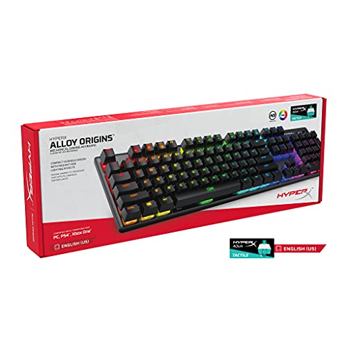HyperX Alloy Origins - Teclado mecánico para juegos(Reacondicionado)